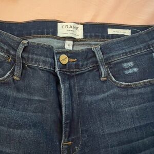 Frame Denim women’s Dark Blue Slim Straight Jeans